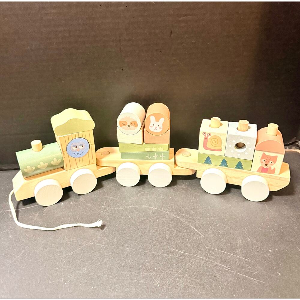 Woodland Animal Puzzle Train by Orange Tree Toys 16 chunky pieces 3 train cars